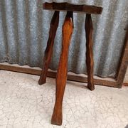 Vintage solid wood tripod stool
