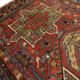 Antique Heriz Handmade Wool Persian Rug 1890- 145x195cm