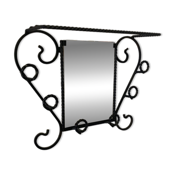 Portemanteau mural avec son miroir