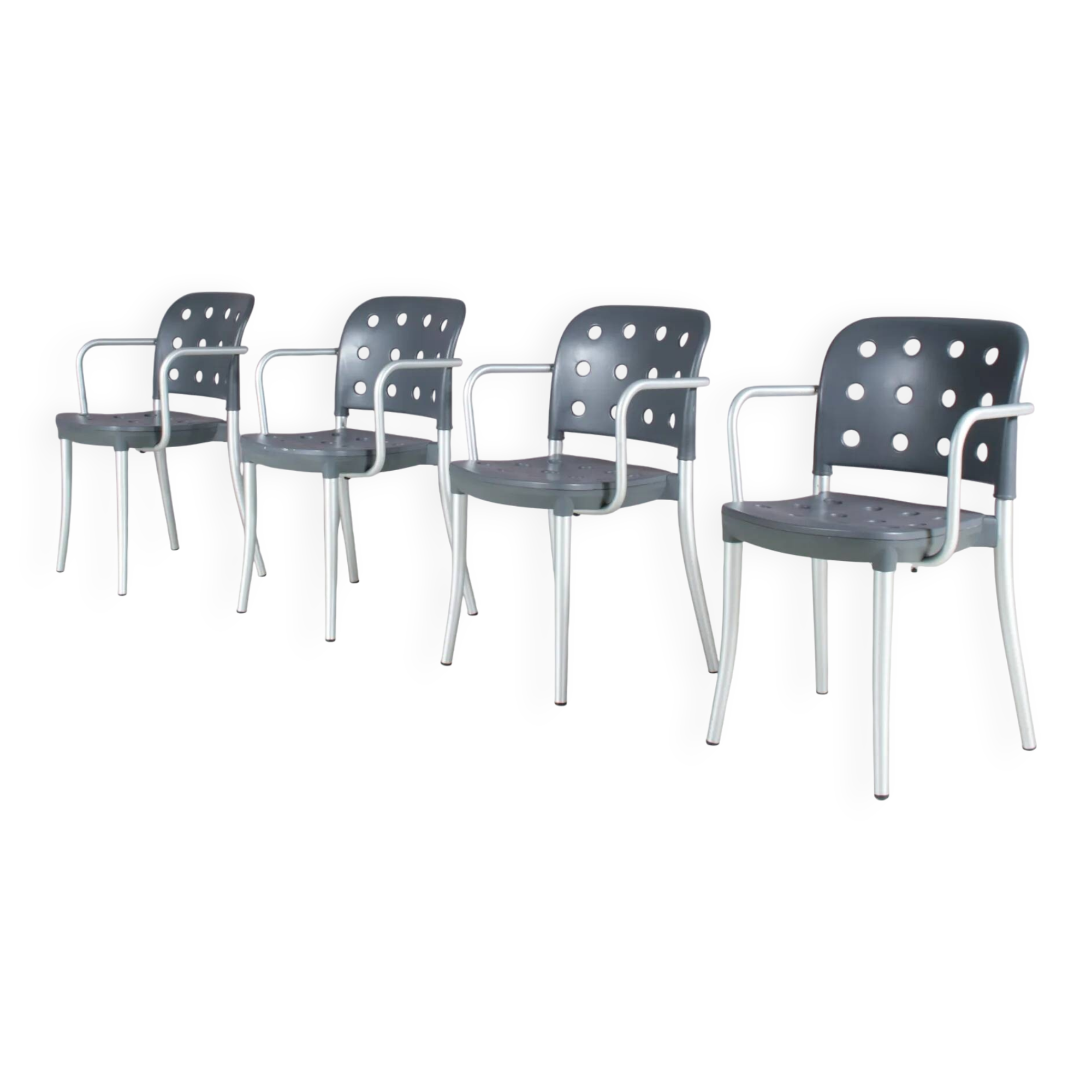 Set of 4 "Minni" chairs from the 1980s by Antonio Citterio for Halifax, Italy