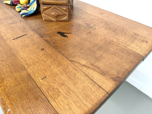 Monastery table in solid oak, 350 cm, circa 1900.