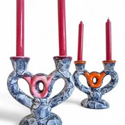 Midcentury Ceramic Candelabra by Vallauris, Gaudí Style, France, 1950s