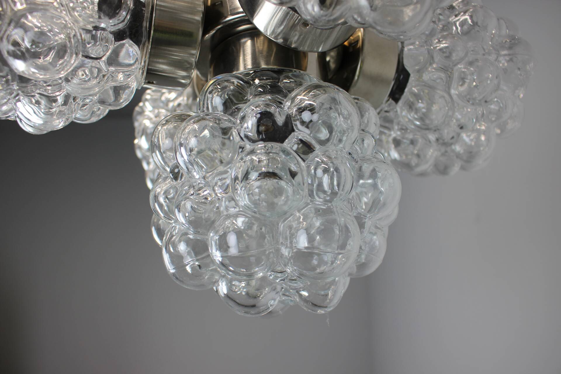 Bubble glass chandelier by Kamenický Šenov, Czechoslovakia, 1970s