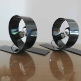 Pair of "looping" lamps massive edition 1990