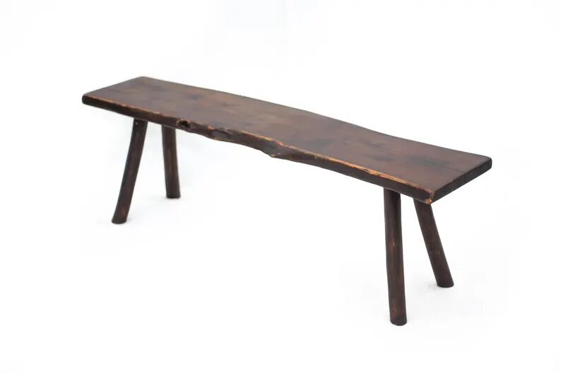 Banc bois brutaliste vintage, banc de ferme, hall d'entrée, décoration intérieur