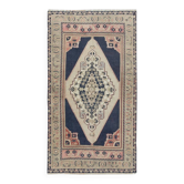 Vintage Handmade Turkish Area Rug, 100% Wool