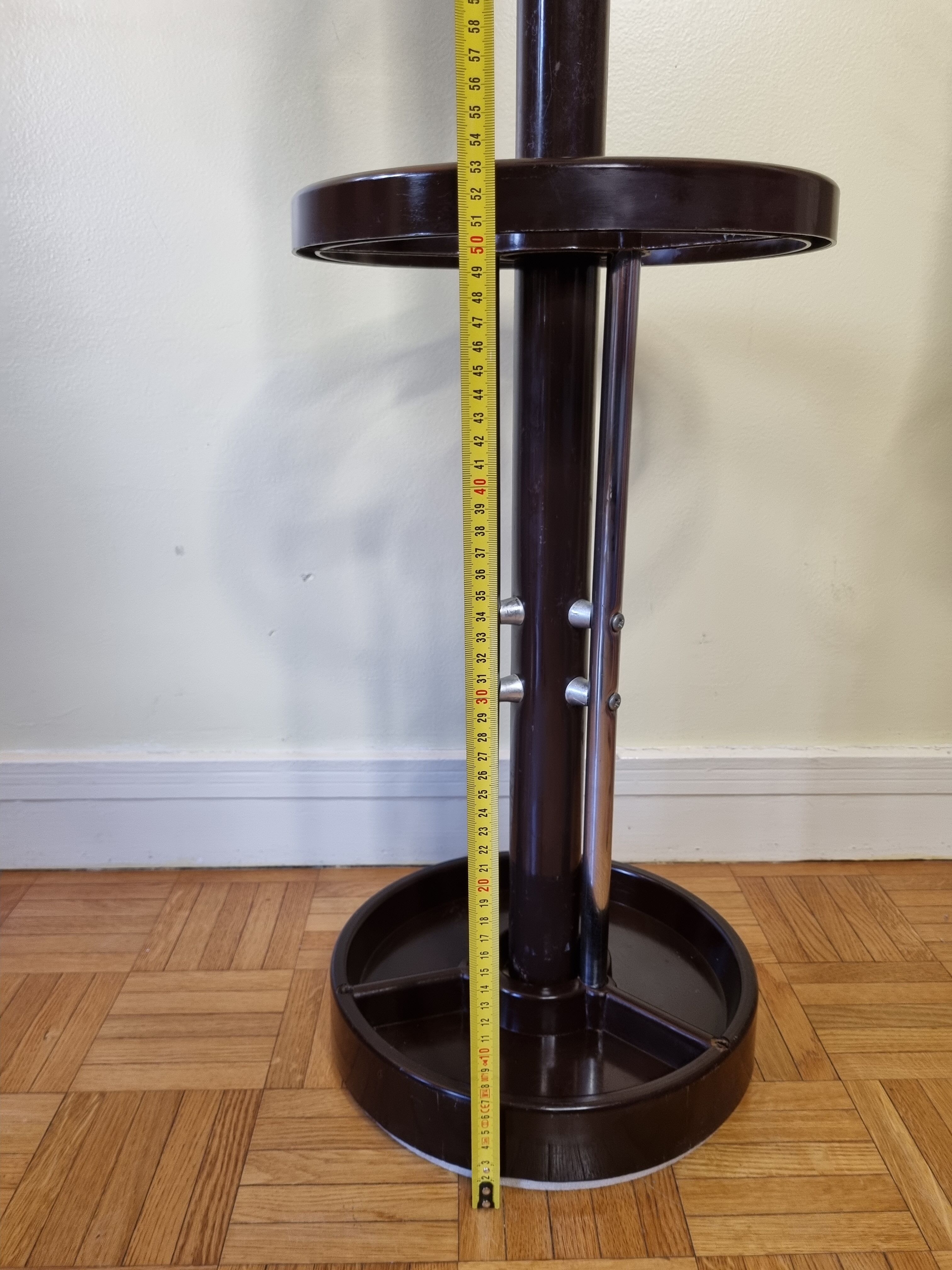 Portemanteau sur pied vintage en métal laqué, années 70