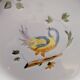 7 hand-painted earthenware dessert plates – France, 1950s