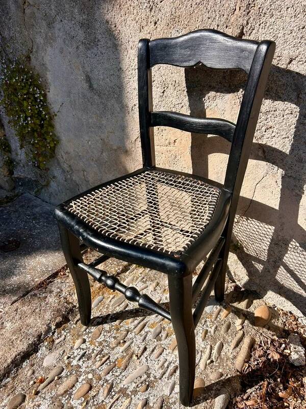 Small black antique chair