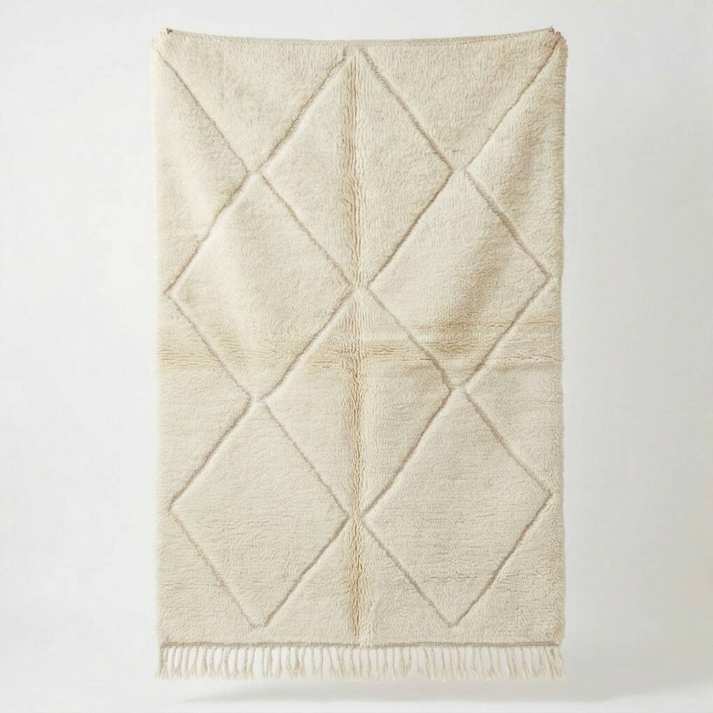 Berber rug with white diamonds 150x250 cm