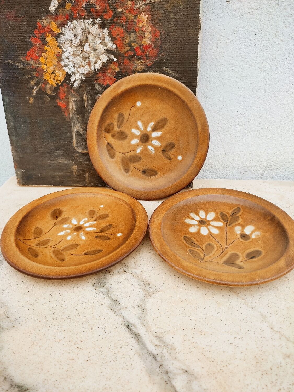 3 Vallauris ceramic plates