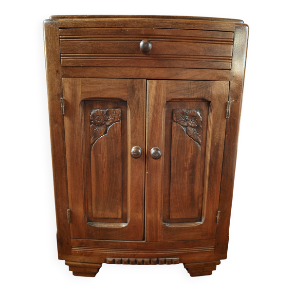 Confiturier en noyer – meuble de rangement ancien 1930-40