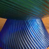 Vintage Glass Blown Fruit Bowl – Blue and Green Design Centrepiece