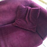 Red velvet sofa