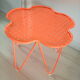 India Mahdavi coffee table for Monoprix perforated orange-pink coral