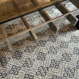 Mid Century 60s 70s glass wood and chrome coffee table