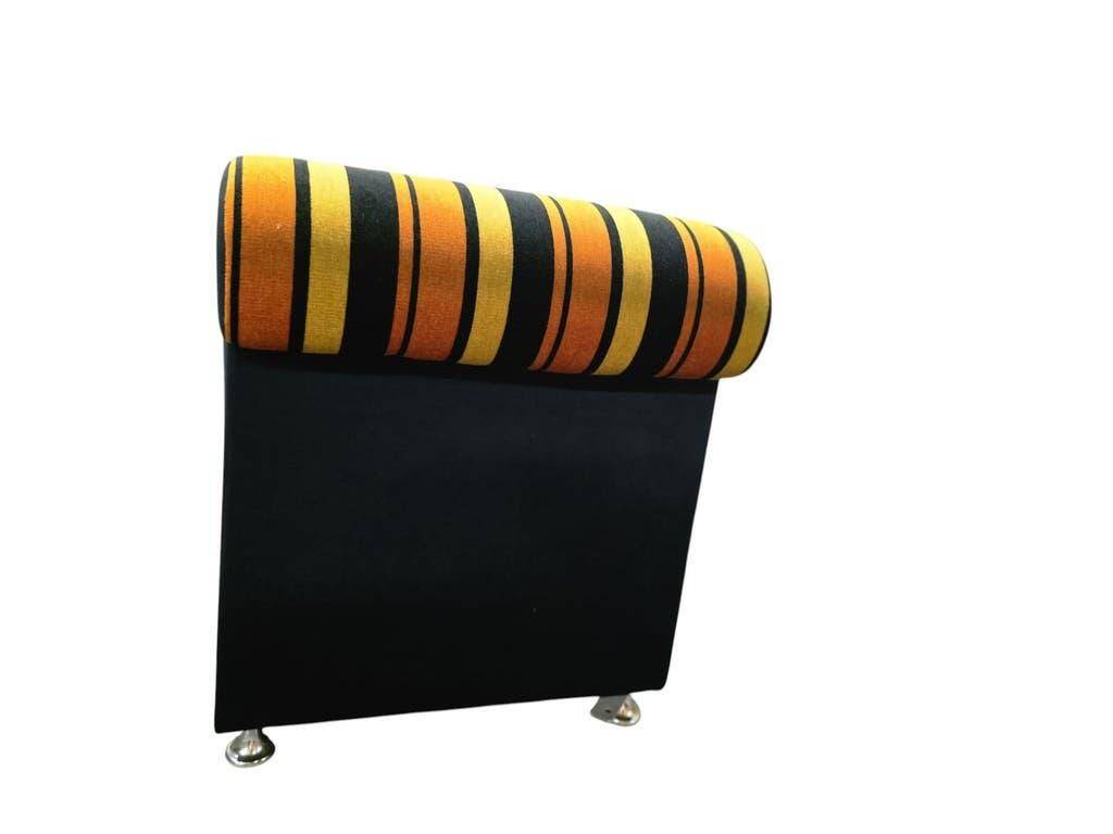 Fauteuil vintage à rayures orange space age / fauteuil une place