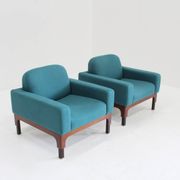 Mid Century Pair of "Romantica" Armchairs by Piero Ranzani for Elam , 1950s