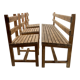 Vintage Wooden Dining Set of Bench & 3 Chairs