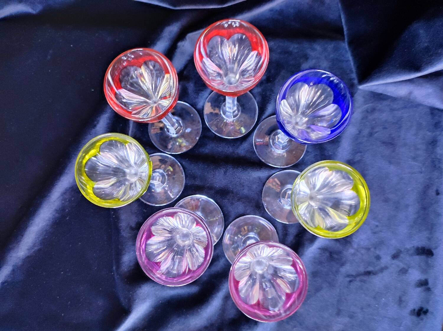 Saint-Louis overlay crystal port liqueur service