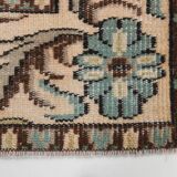 Turquoise & Brown Living Room Rug, Oushak Vintage Rug, 173x270 Cm