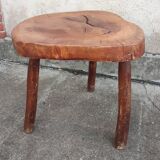 Ancient brutalist tripod stool