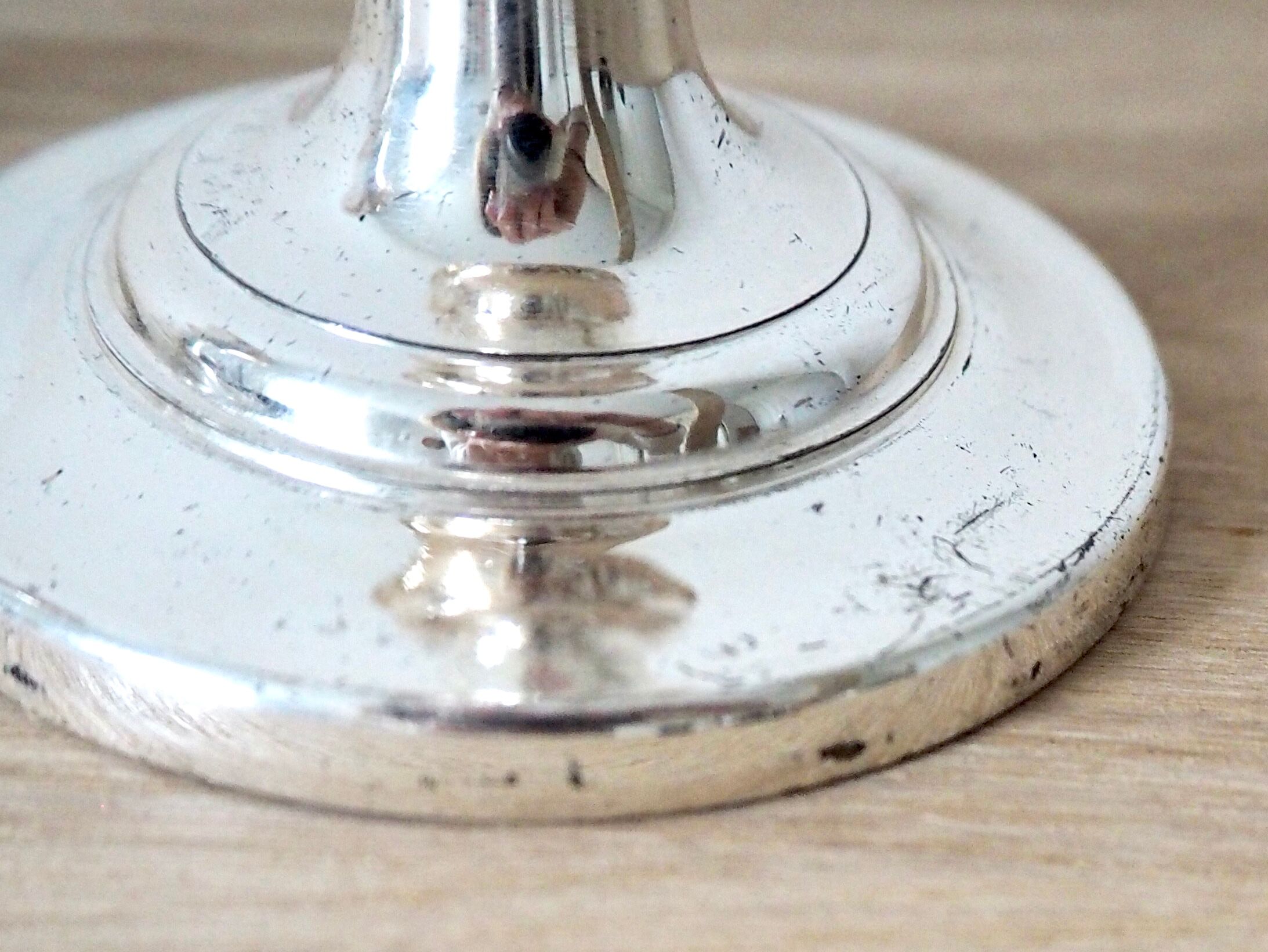 Pair of silver candle holders