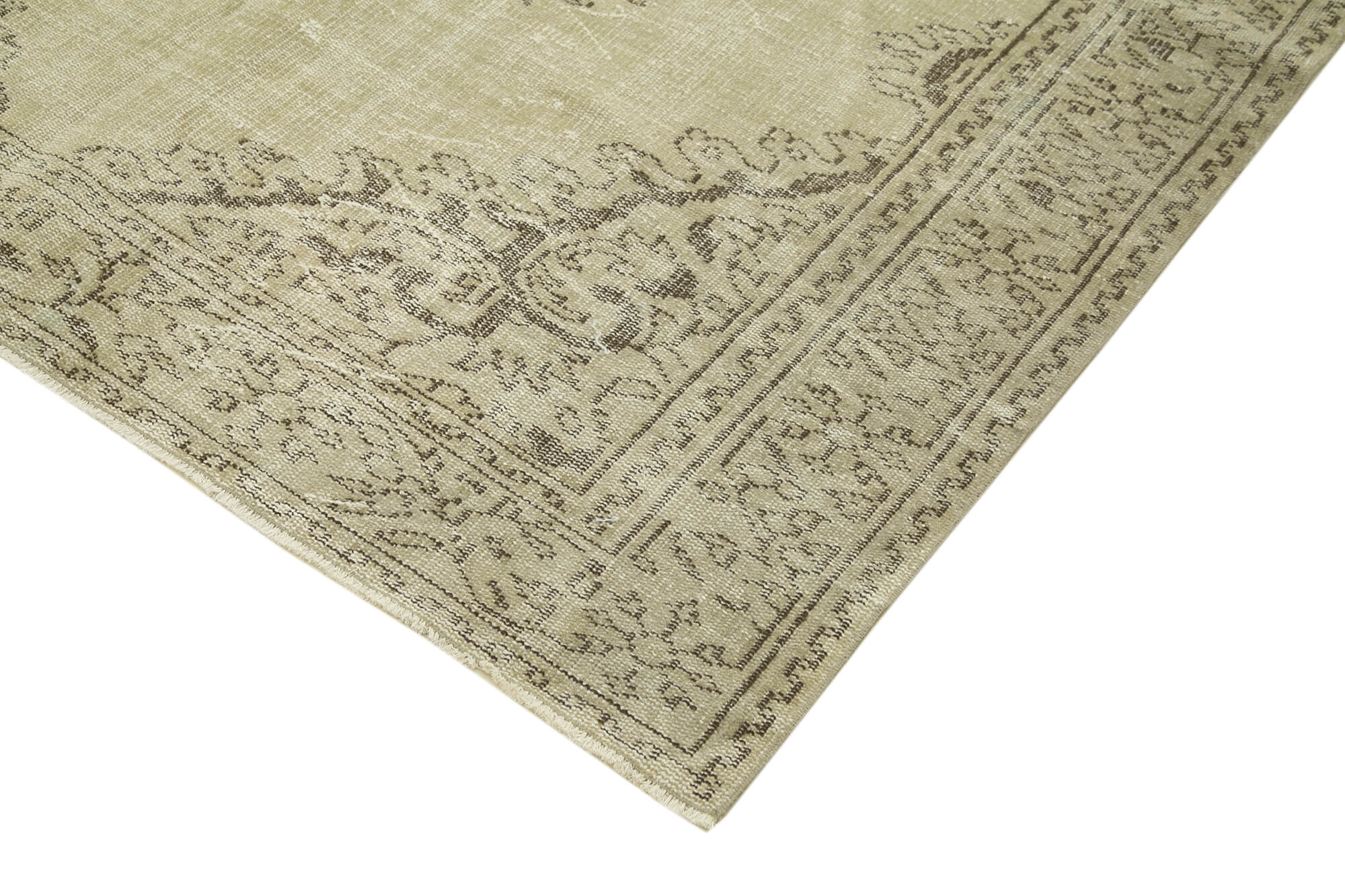 Hand-Knotted Decorative Turkish Beige Rug 193 cm x 310 cm