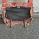 40s pink/salmon velvet crapaud armchair