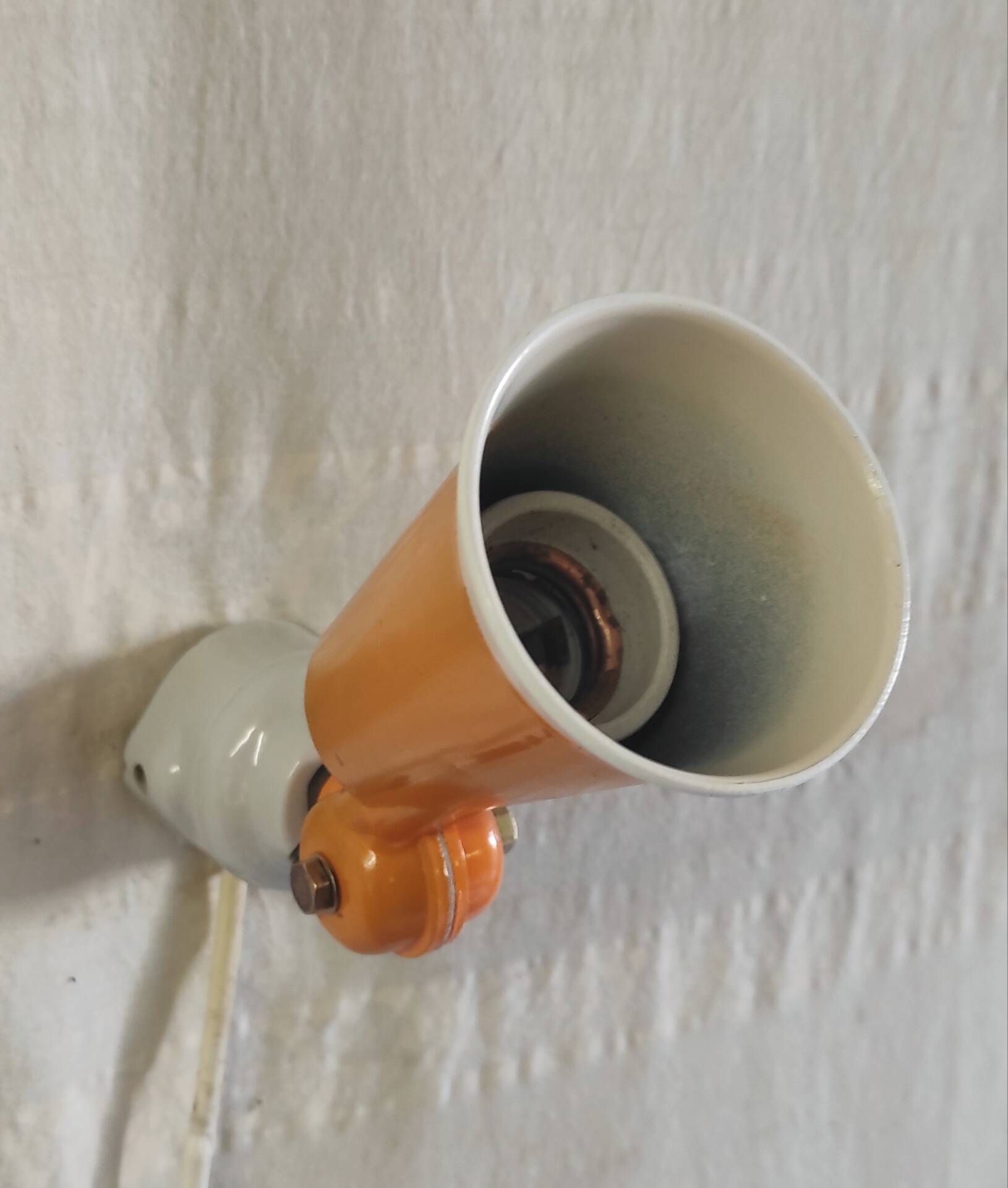 Spotlight by Lita in aluminium and porcelain - mid 20th century.