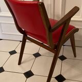 Vintage compass foot desk and armchair