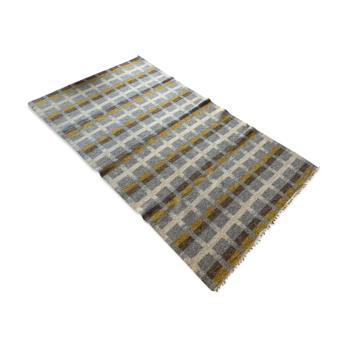 Swedish midcentury flat woven carpet Röllakan 1960s