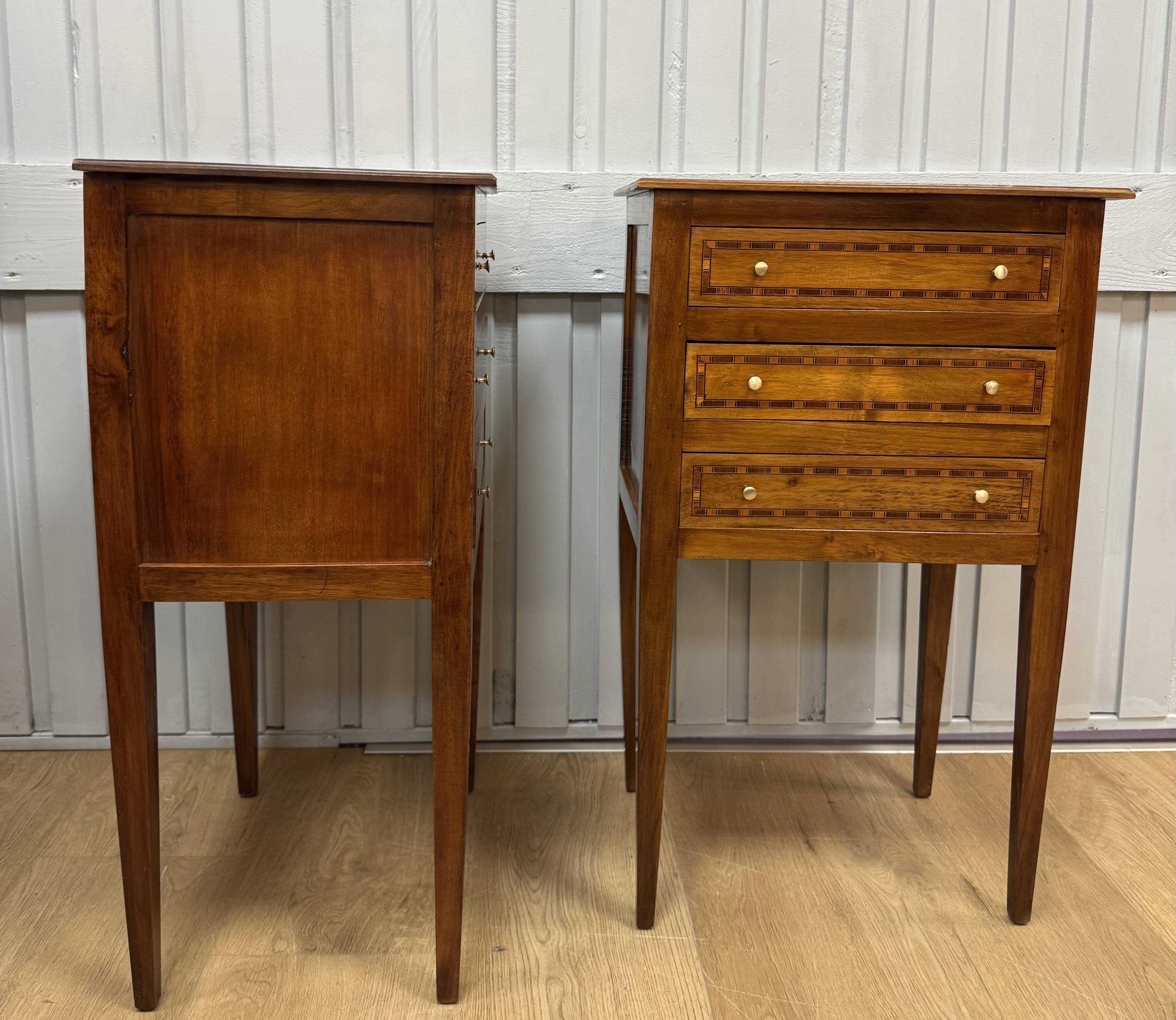 Pair of bedside tables in louis xvi style