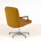 Vaghi leather, aluminium and teak office chair 1970s