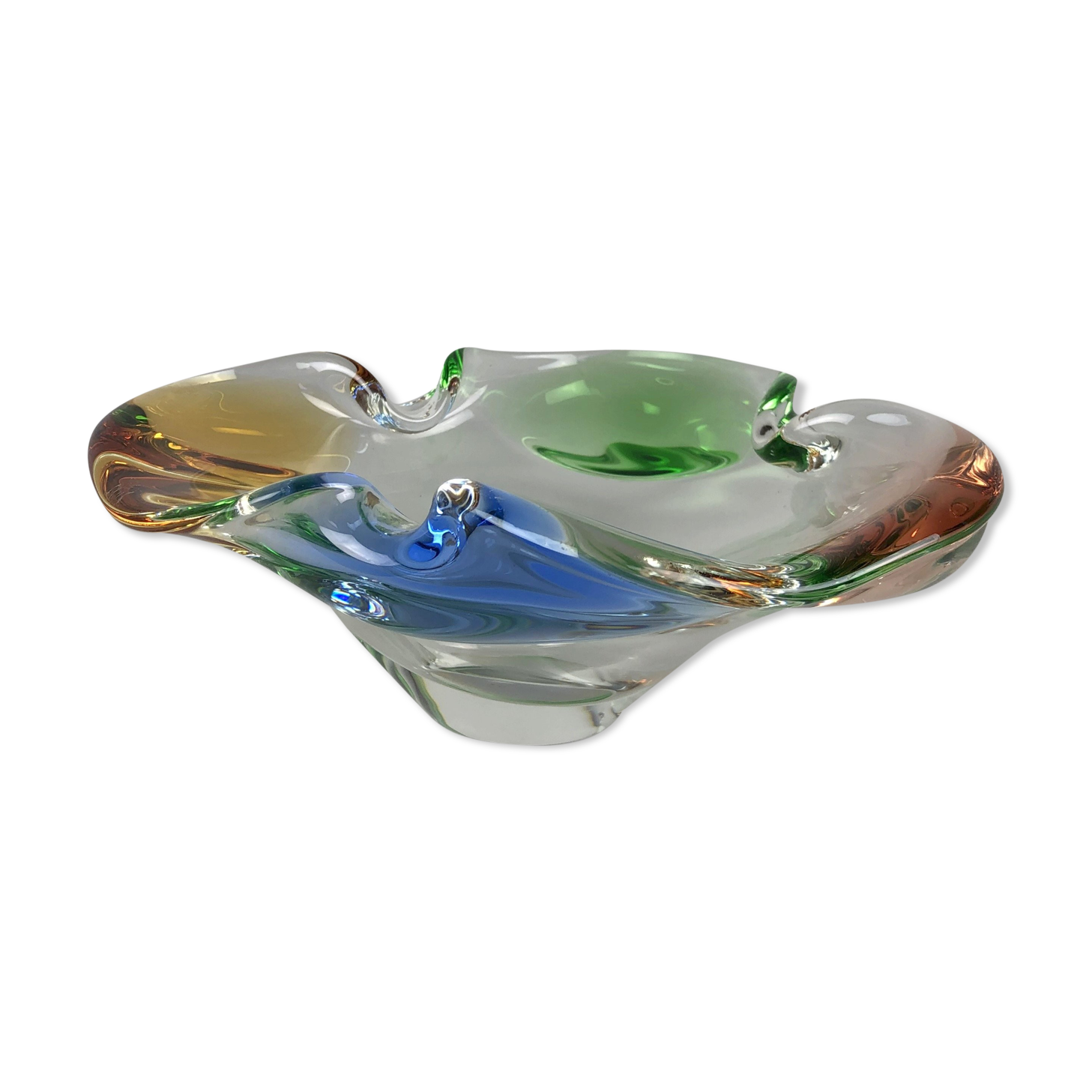 Art Glass Ashtray by Frantisek Zemek for Mstisov Glassworks, Czechoslovakia, 1960's