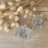 Pair of star candle holders