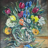 "Fleurs dans un vase" par L.Santa