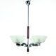 Art deco ceiling light in chrome, Czechoslovakia circa 1940s