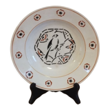 Hollow plate KG Lunéville Oiselet Art Deco style