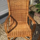 Pair of rattan armchairs
