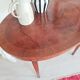 Table ovale marquetée fabrication allemande sohn & cie