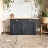 Old Parisian block buffet with black patina