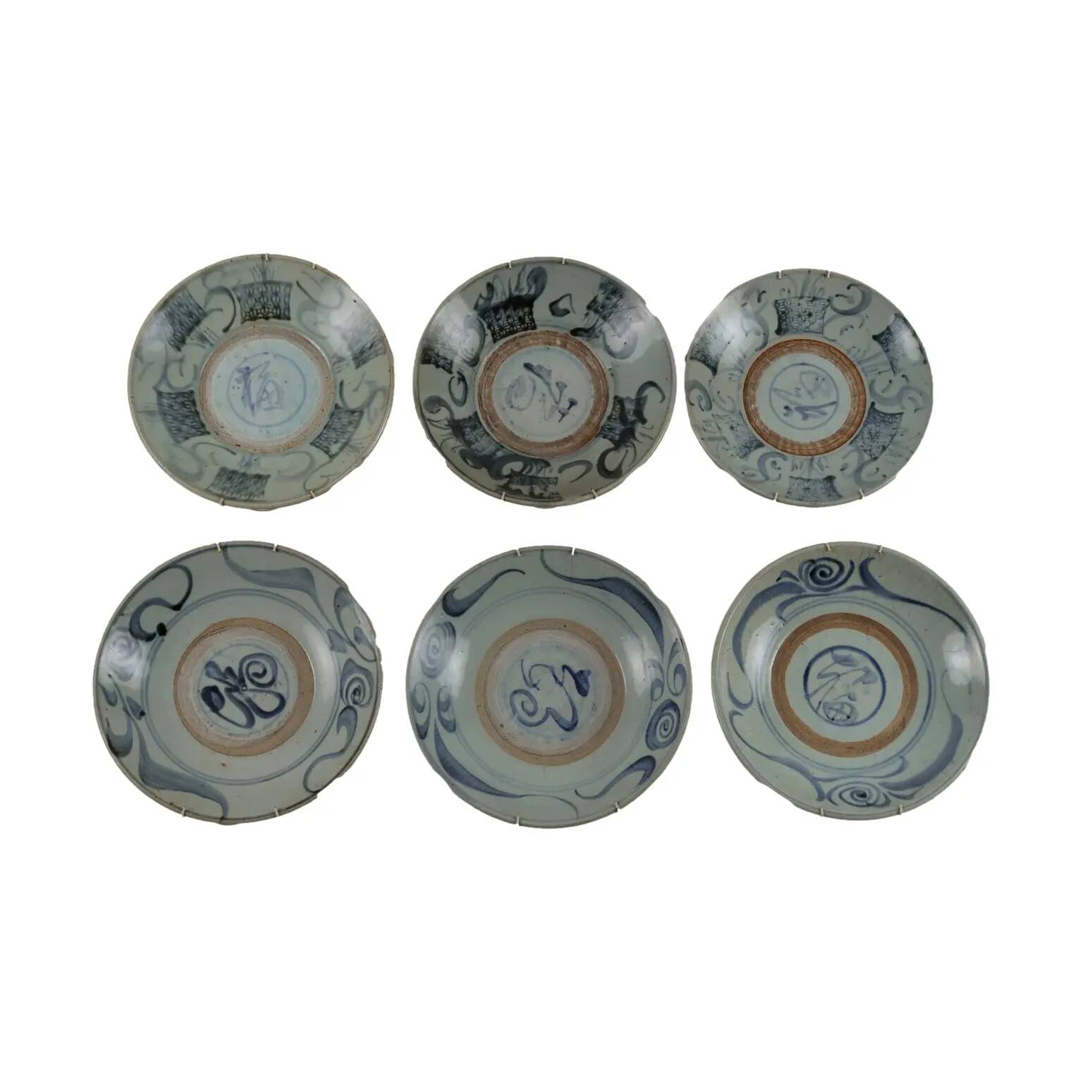 Group of 6 ceramic plates, China, 19th century