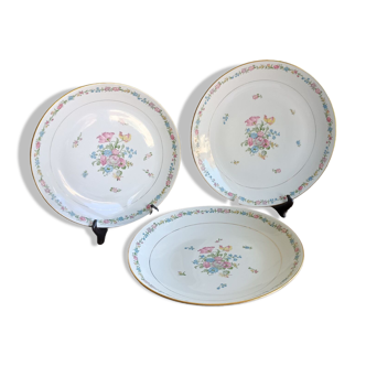 3 serving dishes in Limoges porcelain - Porcelaine limousine