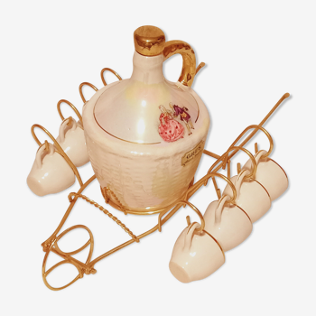 Antique porcelain liquor service