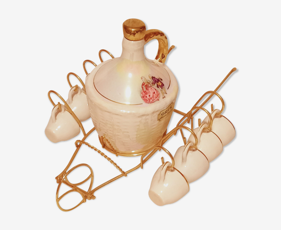 Service à liqueur ancien en porcelaine