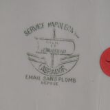 Oval dish green service napoleon model labrador