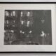 Framed black and white photograph of an urban scene by Rosine Nucimovici, 52x42 cm.
