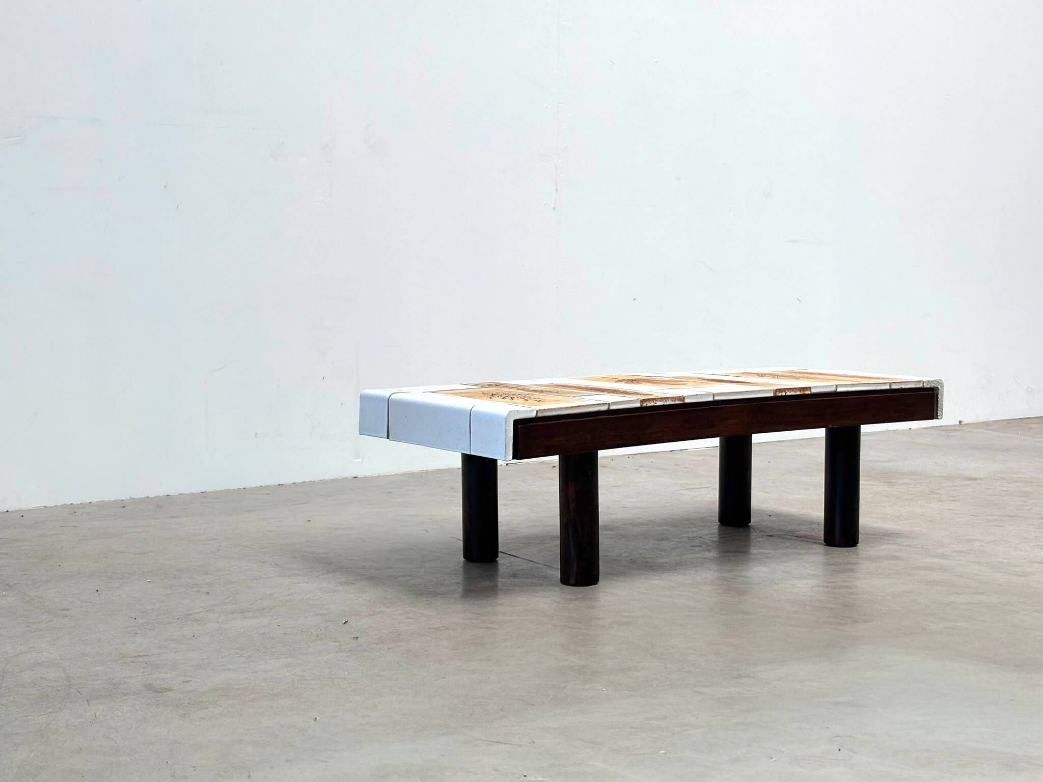 Roger Capron white ceramic coffee table