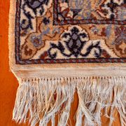 Persian Nain carpet made of wool and silk